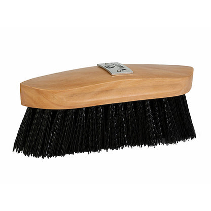 Lettia Plastic Bristle Dandy Brush Wood Back