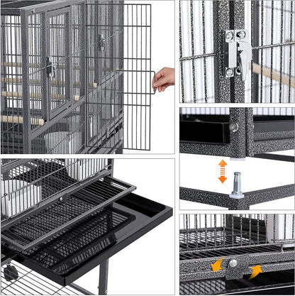 41.5" Stackable Divided Breeder for Bird