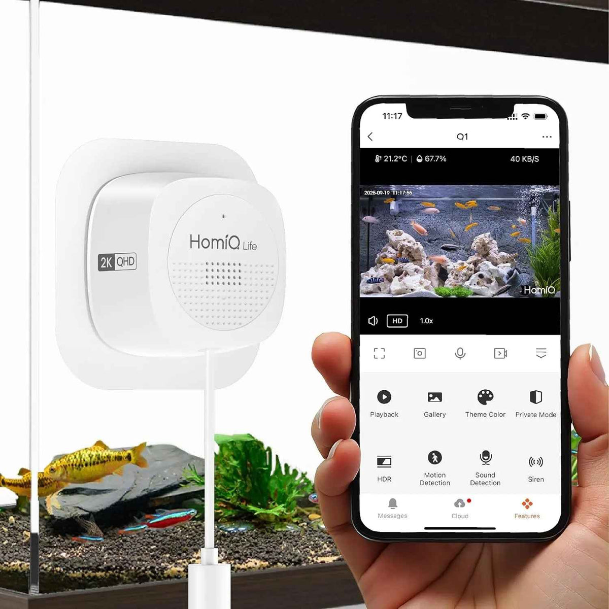 3MP 2K Aquarium & Terrarium Camera with Night Vision