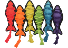 Multipet Cross-Ropes Fish - Assorted Colors 11.5"