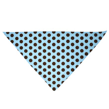 Blue and Brown Polka Dot Dog Bandana