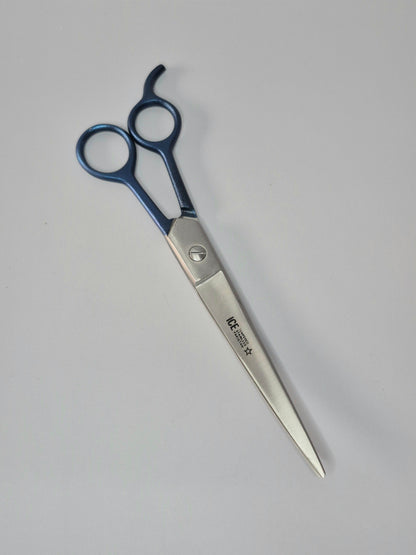 grooming shear 8.5 in curved, blue handle