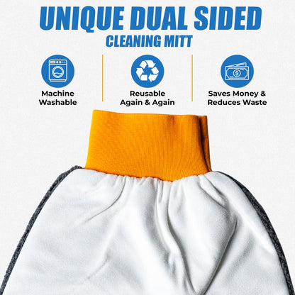 Flipper 2-in-1 Microfiber Aquarium Cleaning Mitt 1 Pack