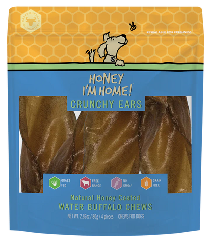 Honey Dog Buffalo Crunchy Ears (4pk)
