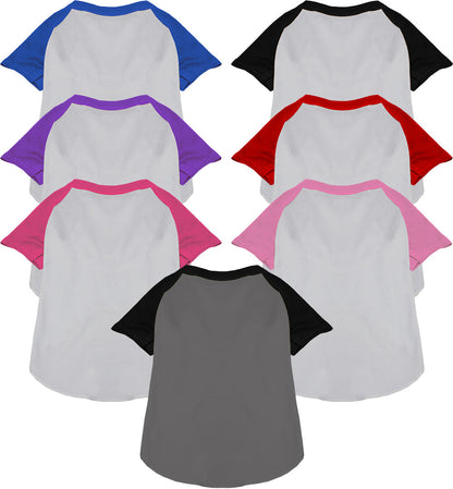 Custom Screen Print Raglan Shirt for Dogs Cats Pets