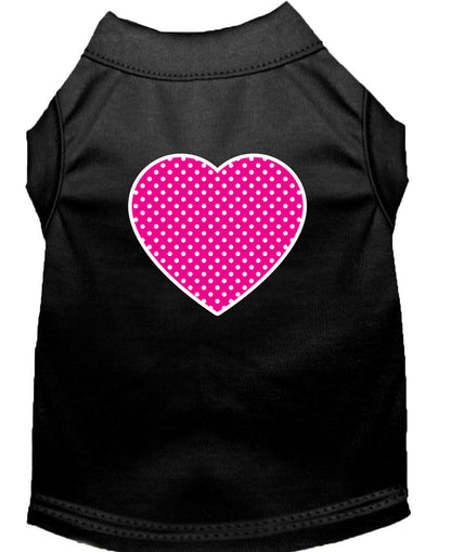 Pet Shirt "Pink Swiss Dot Heart"
