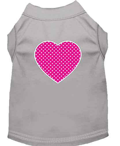Pet Shirt "Pink Swiss Dot Heart"
