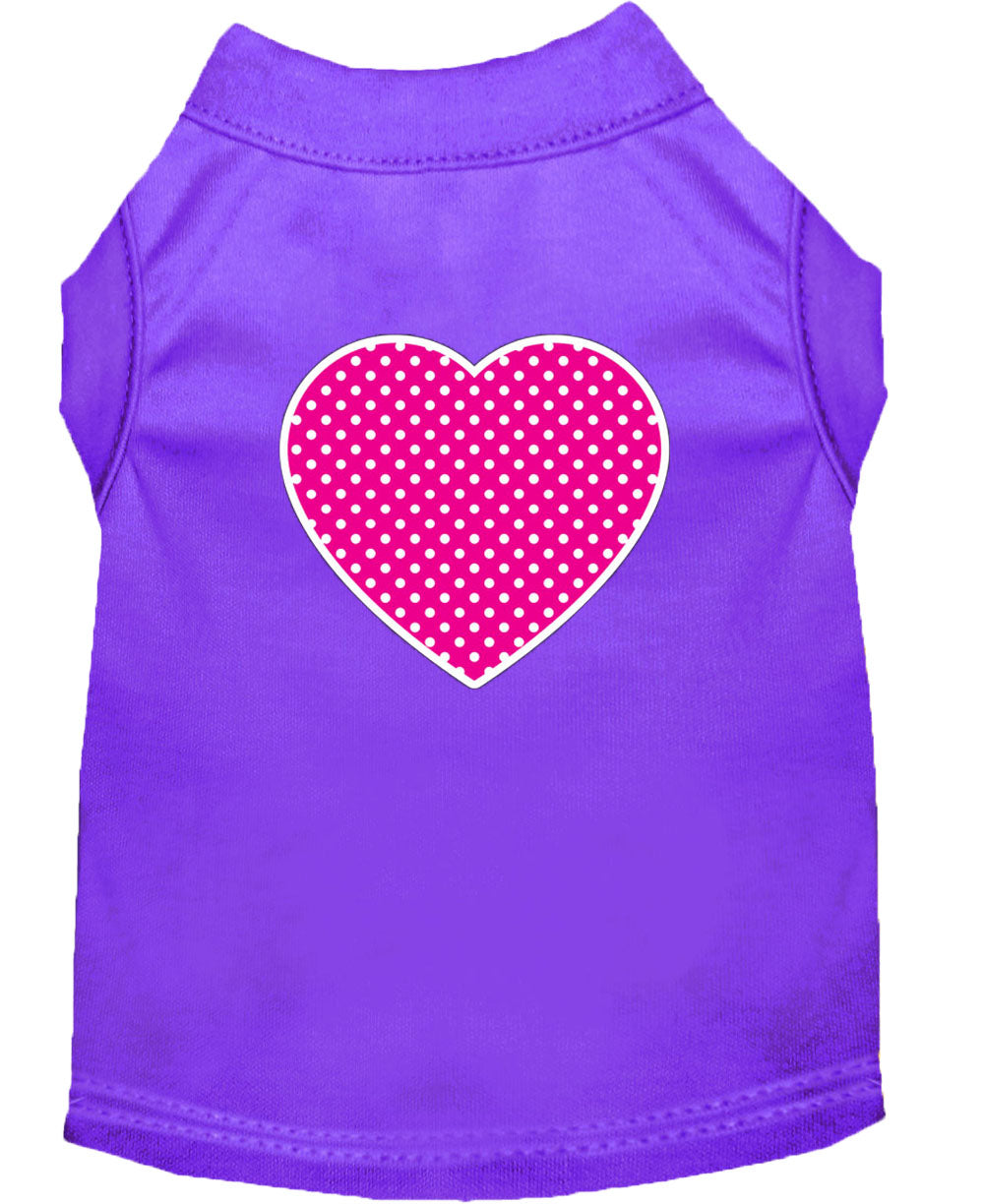 Pet Shirt "Pink Swiss Dot Heart"