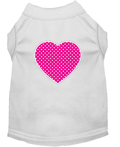 Pet Shirt "Pink Swiss Dot Heart"