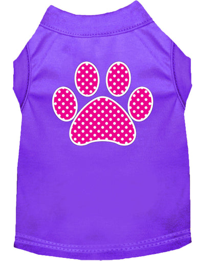 Pet Shirt "Pink Swiss Dot Paw"