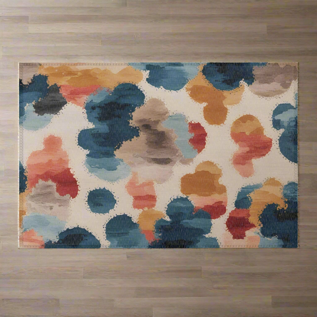 Watercolor Blotch Rabbit Mat