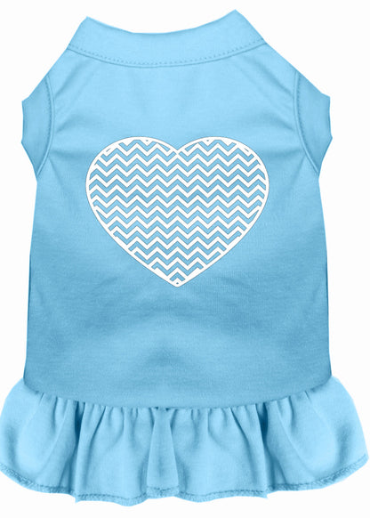 Pet Dress "Chevron Heart"