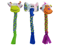 Multipet Braided Rope Animals - Assorted Animals 15"