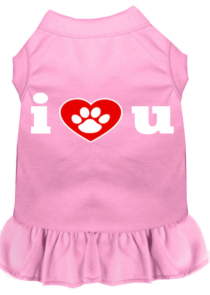 Pet Dress, Screen Printed, "I Heart You"