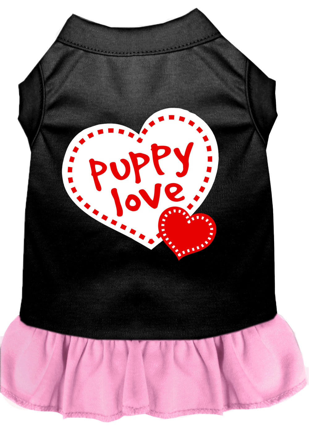 Pet Dress Screen Printed, "Puppy Love"