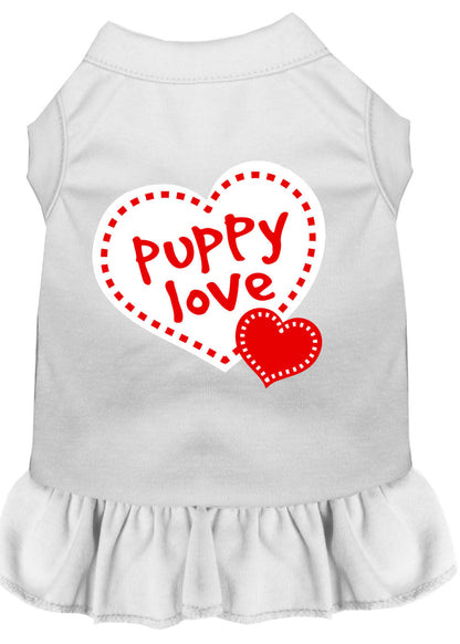 Pet Dress Screen Printed, "Puppy Love"