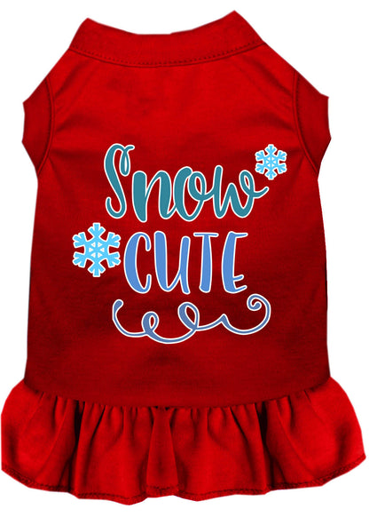 Pet Dress Screen Printed, "Snow Cute"