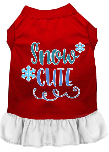 Pet Dress Screen Printed, "Snow Cute"