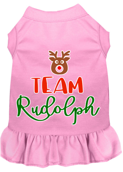 Christmas Pet Dress Screen Printed, "Team Rudolph"