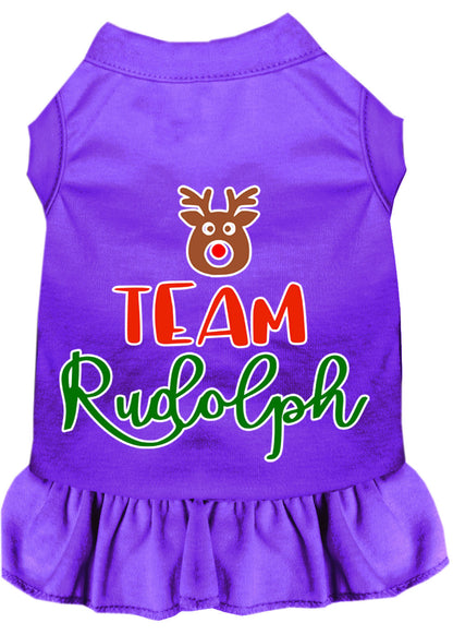 Christmas Pet Dress Screen Printed, "Team Rudolph"