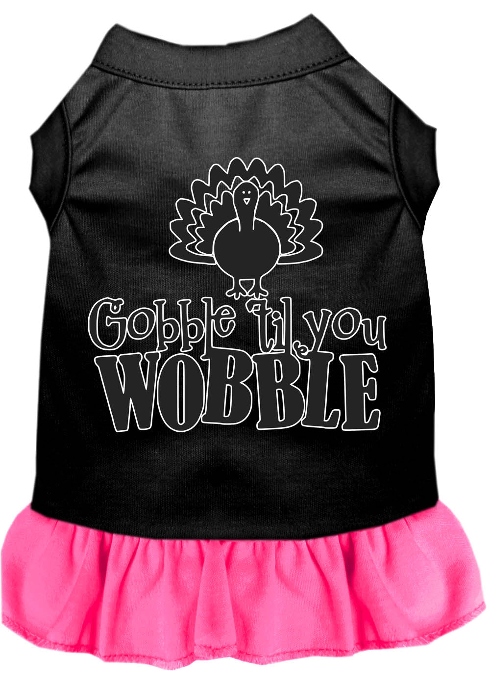 Thanksgiving Pet Dress "Gobble Til You Wobble"