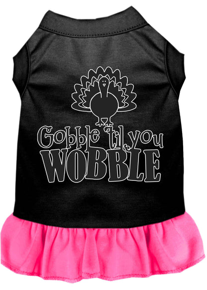 Thanksgiving Pet Dress "Gobble Til You Wobble"
