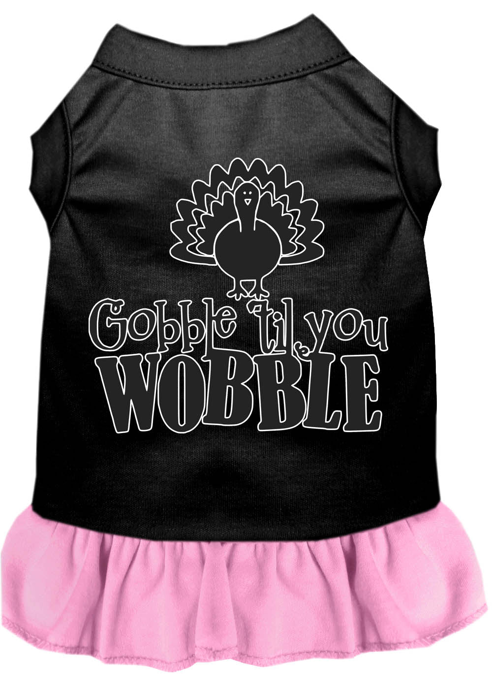 Thanksgiving Pet Dress "Gobble Til You Wobble"