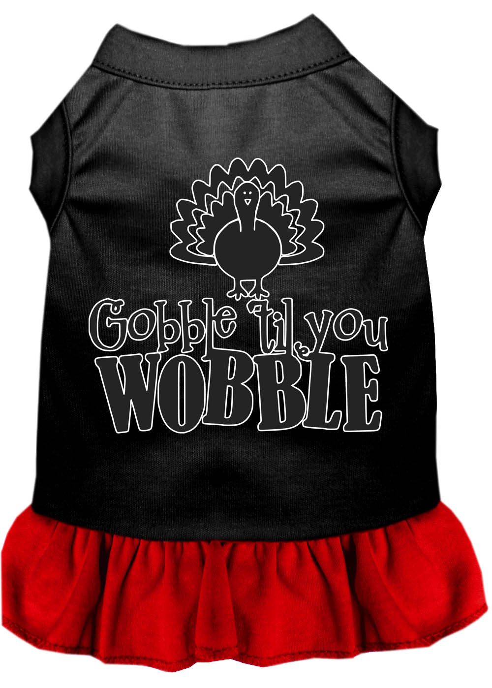 Thanksgiving Pet Dress "Gobble Til You Wobble"
