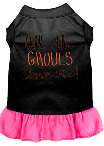 Halloween Pet Dress "All The Ghouls Love Me"