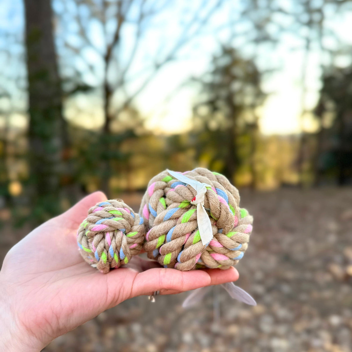 Rainbow Hemp Knot Ball