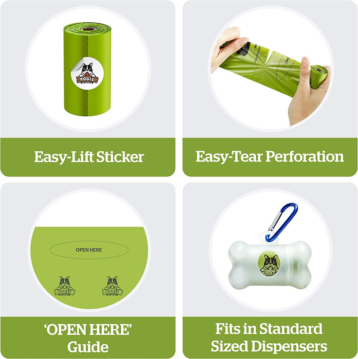 Pogi’S Dog Poop Bags - 10 Rolls (150 Doggie Poop Bags)
