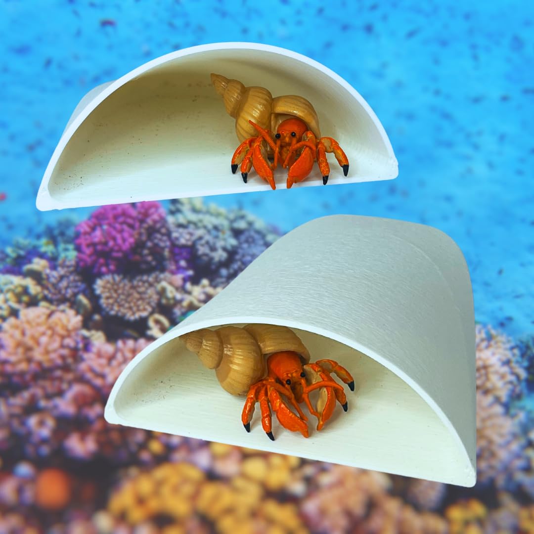 REEFSHAPE Aquarium or Terrarium Pocket Cave | Minimalist Shelter Cave for Fish, Shrimp, Reptiles, Amphibians, & More! | Made in USA