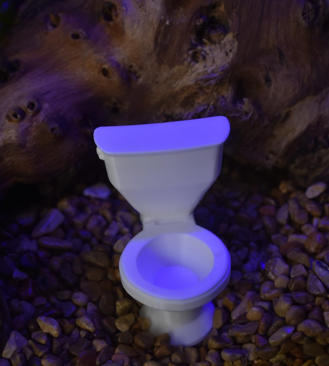 Chatelet Toilet Bowl Aquarium Decor | Funny Decorations for Shrimp & Fish Aquariums or Lizard Terrariums | Made in USA (Toilet Bowl)