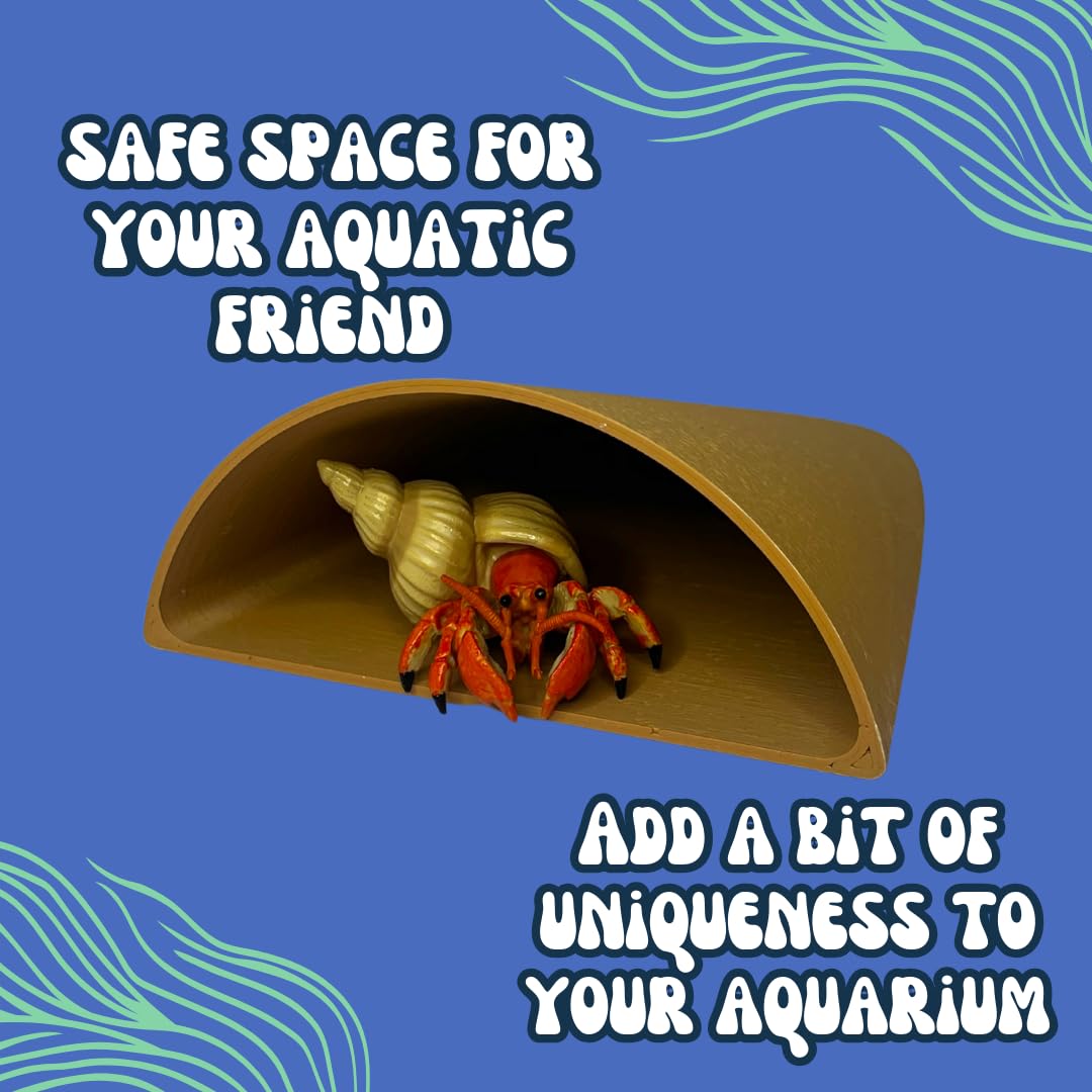 REEFSHAPE Aquarium or Terrarium Pocket Cave | Minimalist Shelter Cave for Fish, Shrimp, Reptiles, Amphibians, & More! | Made in USA