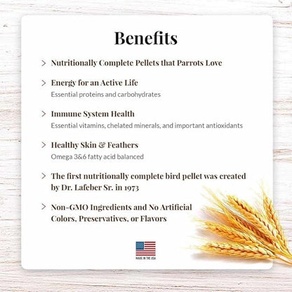 Lafeber Premium Diet Parrot Pellets Parrot 5lb