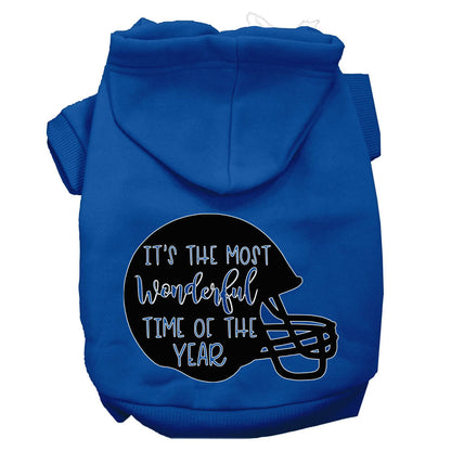 Pet, Dog and Cat Hoodie, "Most Wonderful Time Of The Year (Football)"