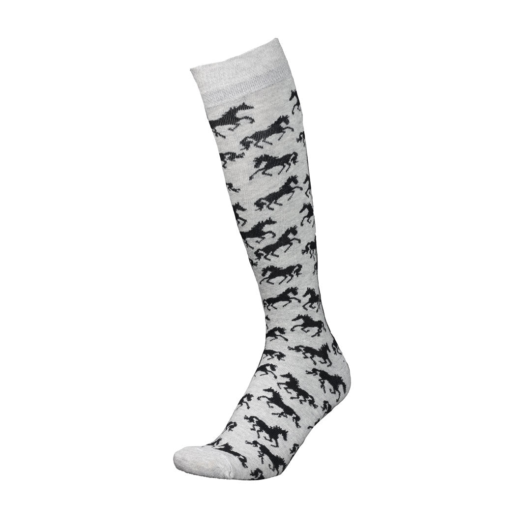 AWST Int'l Ladies "Lila" Galloping Horses Knee Socks - 6 Pack