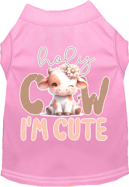 Adorable Cat or Dog Shirt for Pets "Holy Cow, I'm Cute"