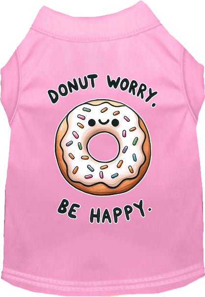 Adorable Cat or Dog Shirt for Pets "Donut Worry, Be Happy"