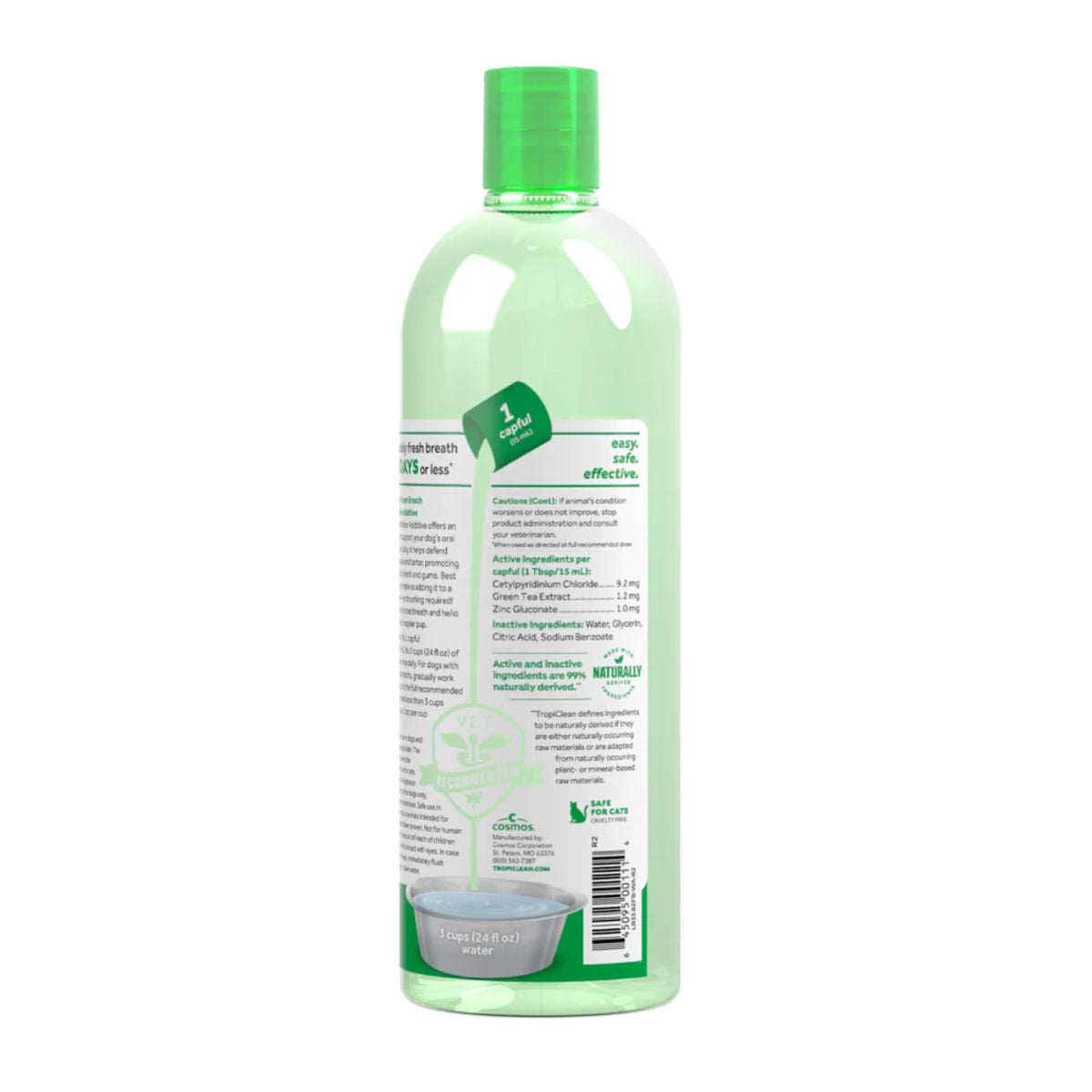 TropiClean Fresh Breath Oral Care Water Additive for Dogs 1ea/33.8 fl oz