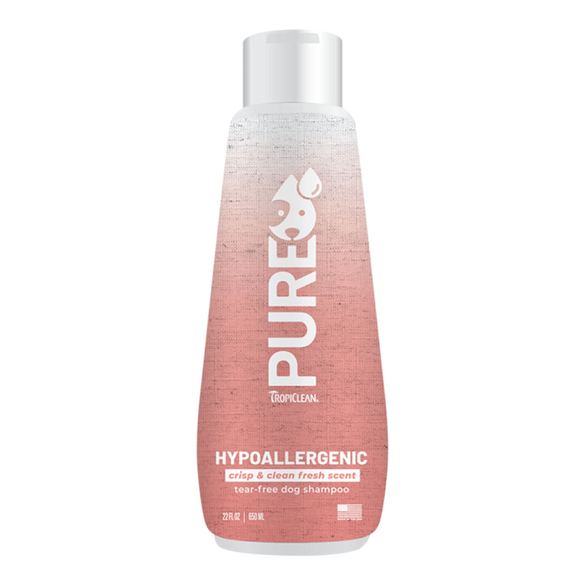 Tropiclean Dog Pure Hypoallergenic Shampoo Crisp & Clean Fresh 22oz.