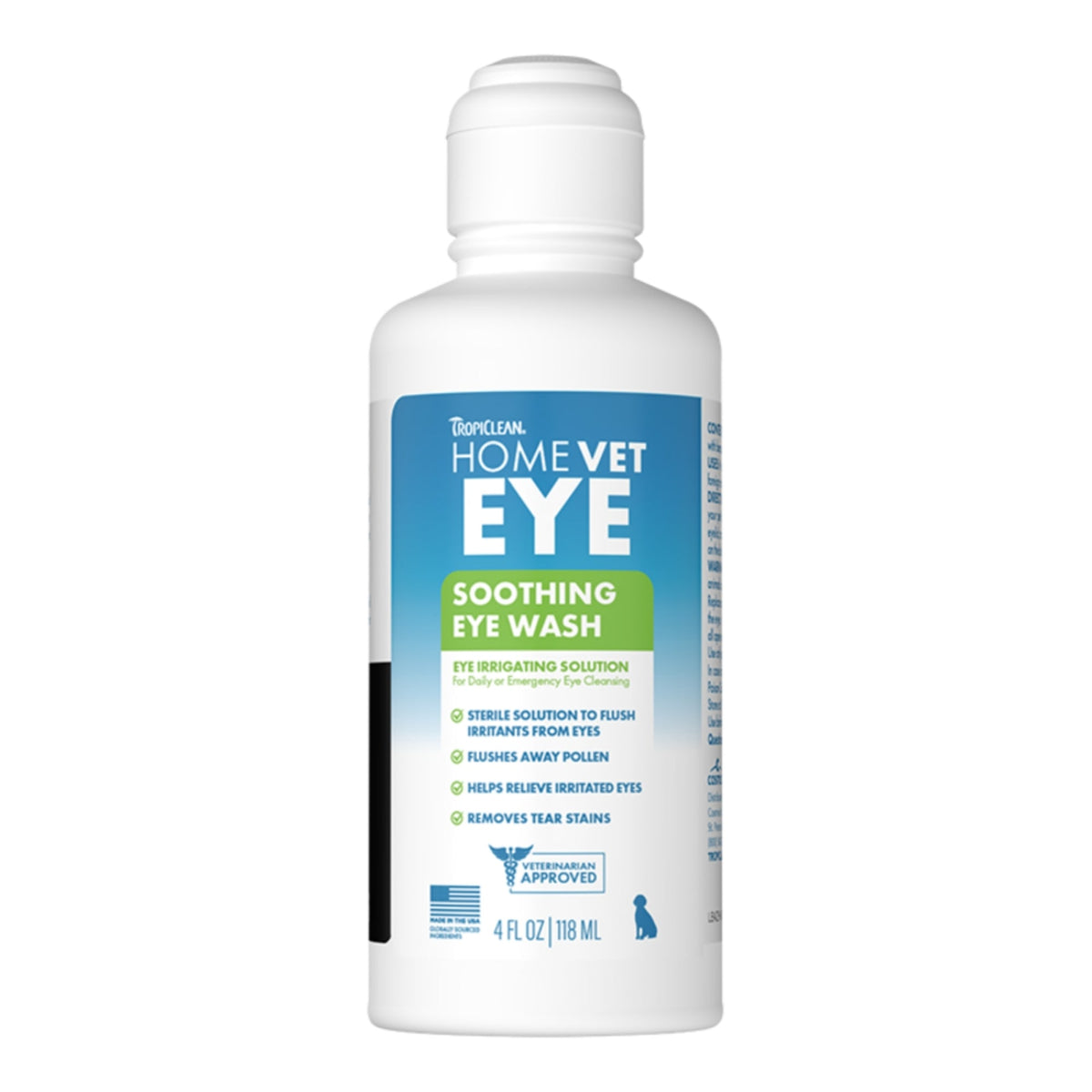 Tropiclean Homevet Dog & Cat Soothing Eye Wash 4oz.