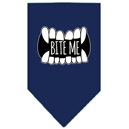 Pet and Dog Bandana Screen Printed, "Bite Me"