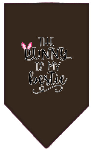 Pet and Dog Bandana Screen Printed, "The Bunny Is My Bestie"