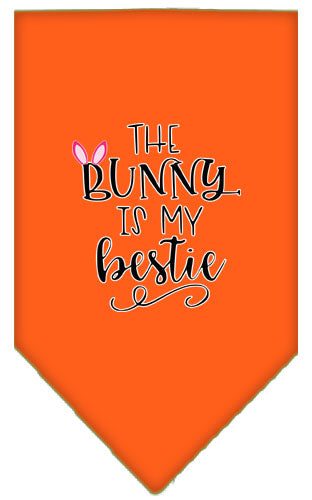 Pet and Dog Bandana Screen Printed, "The Bunny Is My Bestie"