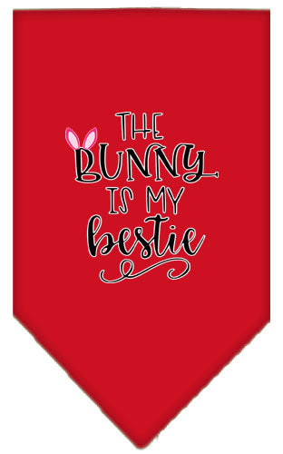 Pet and Dog Bandana Screen Printed, "The Bunny Is My Bestie"