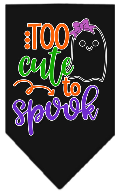 Halloween Pet and Dog Bandana, "Too Cute To Spook - Girly Ghost"