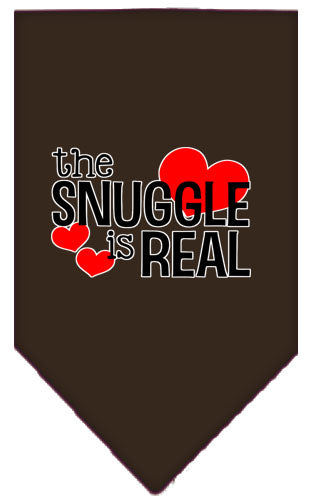 Pet and Dog Bandana Screen Printed, "The Snuggle Is Real"