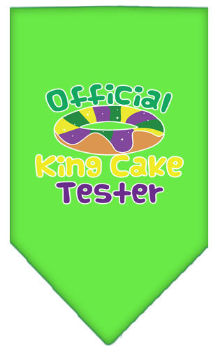 Pet and Dog Bandana Screen Printed, "King Cake Tester"