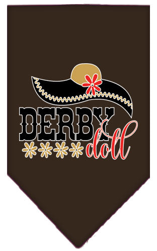 Pet and Dog Bandana Screen Printed, "Derby Doll"